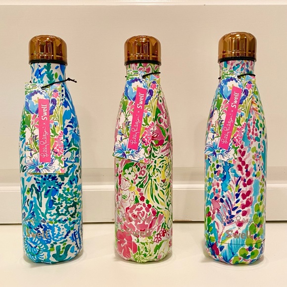 NWT Ltd Ed Lilly Pulitzer x S’Well Race To The Wave 17 Oz Beverage Bottle - Picture 7 of 7
